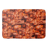 抽象芸術の画像はモザイクで彫刻され、コーラルトーンで バスマット (正面)