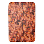 抽象芸術の画像はモザイクで彫刻され、コーラルトーンで バスマット (正面縦)