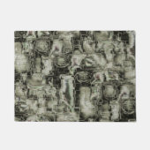 抽象芸術の画像は灰色の色合いでモザイクを刻んだ ドアマット (正面)