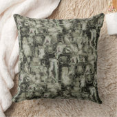 抽象芸術の画像は灰色のthrの色合いでモザイクを刻んだ クッション (ブランケット)