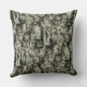 抽象芸術の画像は灰色のthrの色合いでモザイクを刻んだ クッション (裏面)