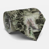 抽象芸術の画像は灰色のthrの色合いでモザイクを刻んだ ネクタイ (ロール)