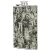 抽象芸術の画像は灰色のthrの色合いでモザイクを刻んだ フラスク (左)