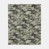 抽象芸術の画像は灰色のthrの色合いでモザイクを刻んだ フリースブランケット (正面)