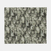抽象芸術の画像は灰色のthrの色合いでモザイクを刻んだ フリースブランケット (正面(横))