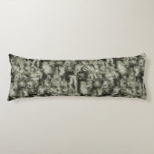 抽象芸術の画像は灰色のthrの色合いでモザイクを刻んだ ボディピロー (正面)