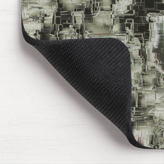 抽象芸術の画像は灰色のthrの色合いでモザイクを刻んだ マウスパッド (コーナー)