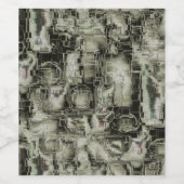 抽象芸術の画像は灰色のthrの色合いでモザイクを刻んだ ワインラベル (シングルラベル)