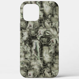 抽象芸術の画像は灰色のthrの色合いでモザイクを刻んだ iPhone 12 pro max ケース