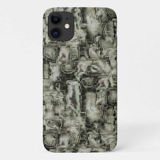 抽象芸術の画像は灰色のthrの色合いでモザイクを刻んだ Case-Mate iPhoneケース (裏面)