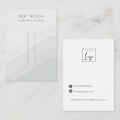 抽象芸術の白いグレーの波のヘアクリップのピン表示 名刺 (正面/裏面)