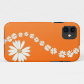 抽象芸術の白いデイジーオレンジ色のiPhone 5ケース Case-Mate iPhoneケース (裏面(横))