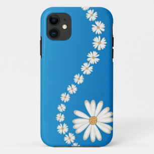 抽象芸術の白いデイジーBlue iPhone 5ケース 11 ケース