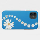 抽象芸術の白いデイジーBlue iPhone 5ケース Case-Mate iPhoneケース (裏面(横))