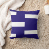 抽象芸術の白い抽象芸術の幾何学模様（青） クッション (ブランケット)