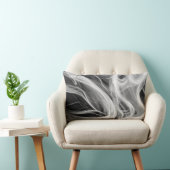 抽象芸術の白い渦巻き煙 ランバークッション (椅子)