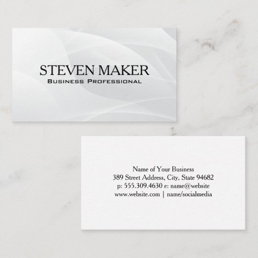 抽象芸術の白い背景 |図形モダン 名刺 (正面/裏面)