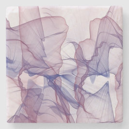 抽象芸術の白い赤い青と紫の水色 ストーンコースター