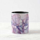 抽象芸術の白い赤い青と紫の水色 マグカップ (中央)