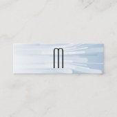 抽象芸術の白い青い色合い | モノグラム スキニー名刺 (正面)
