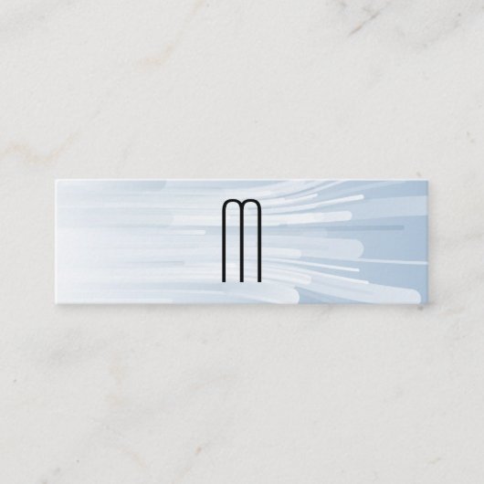 抽象芸術の白い青い色合い | モノグラム スキニー名刺 (正面)