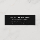 抽象芸術の白い青い色合い | モノグラム スキニー名刺 (裏面)