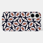 抽象芸術の白と金ゴールドの幾何学的パターン Case-Mate iPhoneケース (裏面 (横))