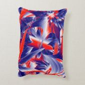 抽象芸術の白と青 アクセントクッション (裏面(縦))