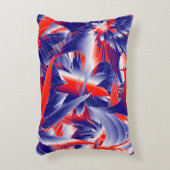 抽象芸術の白と青 アクセントクッション (正面(垂直))