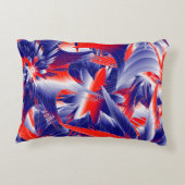 抽象芸術の白と青 アクセントクッション (裏面)