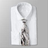 抽象芸術の白と黒のブロットパターンのネックタイ ネクタイ (タイ)