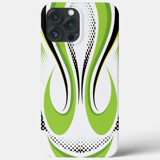抽象芸術の白と黒の曲線 Case-Mate iPhoneケース (裏面)