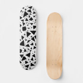 抽象芸術の白黒の図形パターン スケートボード (正面)