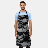 抽象芸術の白黒の女装 エプロン (着用した状態)