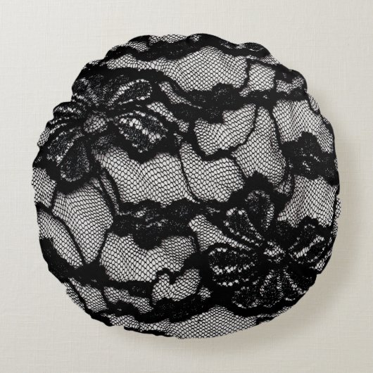 抽象芸術の白黒の女装 ラウンドクッション (正面)