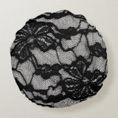 抽象芸術の白黒の女装 ラウンドクッション (裏面)