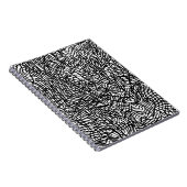 抽象芸術の白黒の線パターン ノートブック (右側)