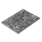 抽象芸術の白黒の線パターン ノートブック (左側)