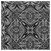 抽象芸術の白黒の線パターン ファブリック (クローズアップ)