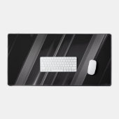 抽象芸術の白黒の線 デスクマット (キーボード&マウス)