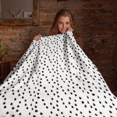 抽象芸術の白黒の雨滴模様 シェルパブランケット