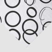 抽象芸術の白黒丸パターン 薄葉紙 (詳細)