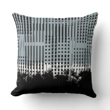 抽象芸術の白、ティール（緑がかった色）、黒のパタストライプーン