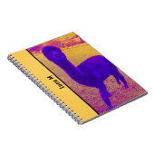 抽象芸術の目を引く明るいアルパカ画像カスタム装置 ノートブック (右側)