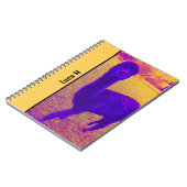 抽象芸術の目を引く明るいアルパカ画像カスタム装置 ノートブック (左側)