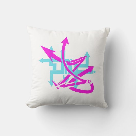 抽象芸術の矢の枕 クッション (正面)
