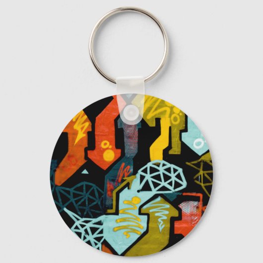 抽象芸術の矢印 キーホルダー (正面)