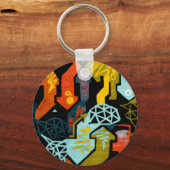 抽象芸術の矢印 キーホルダー (正面)