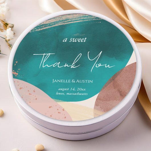 抽象芸術の結婚水の色 ラウンドシール