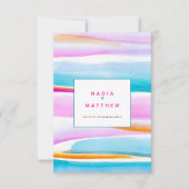 抽象芸術の結婚潮汐応答QRコード 出欠カード (正面)